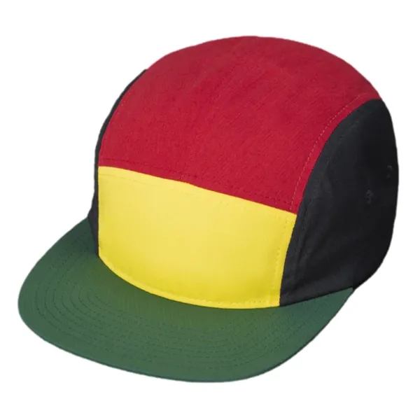 Premium Cotton Twill, 5 Panel Camp Crown, Flat Bill, Woven Nylon... from ASI 72657 Active Life Promo / Active Life