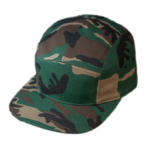 Premium Cotton Twill, 5 Panel Camp Crown, Flat Bill, Woven Nylon... from ASI 72657 Active Life Promo / Active Life