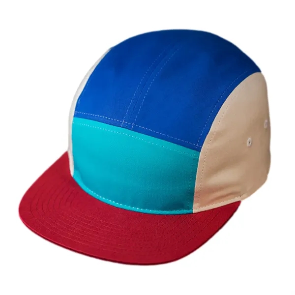 Premium Cotton Twill, 5 Panel Camp Crown, Flat Bill, Woven Nylon... from ASI 72657 Active Life Promo / Active Life