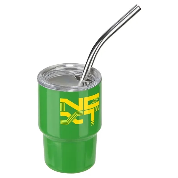 3 oz Double-Wall Stainless Steel Tumbler with Straw... from ASI 36730 Ariel Premium Supply Inc