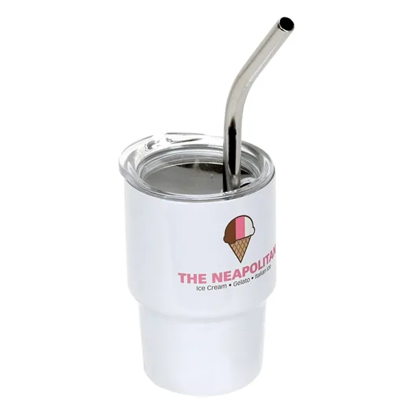 3 oz Double-Wall Stainless Steel Tumbler with Straw... from ASI 36730 Ariel Premium Supply Inc