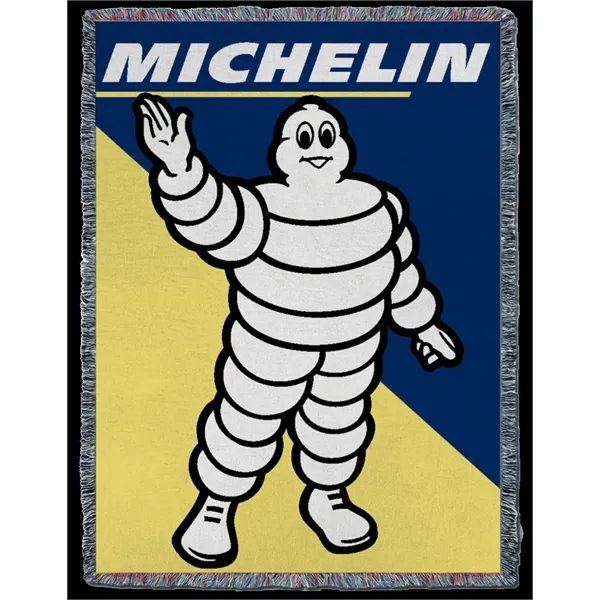 54" x 62" tapestry/throw blanket made of jacquard woven cotton yarn.... from ASI 44020 Bandanna Promotions By CARO-LINE / American Blankets