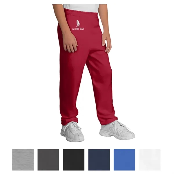 Youth fleece sweatpants with an elastic waistband.... from ASI 61125 Hit Promotional Products / Hit®
