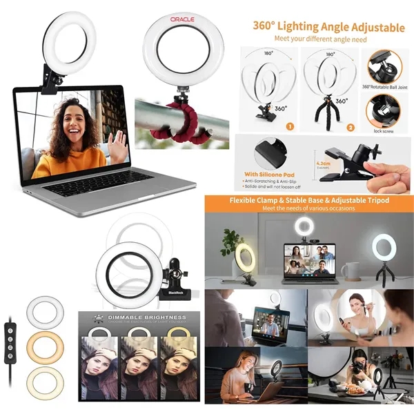 Kidder iBank® Video Conference Lighting Clip on Laptop for Webcam/Zoom/Remote Working... from ASI 79909 Promotek