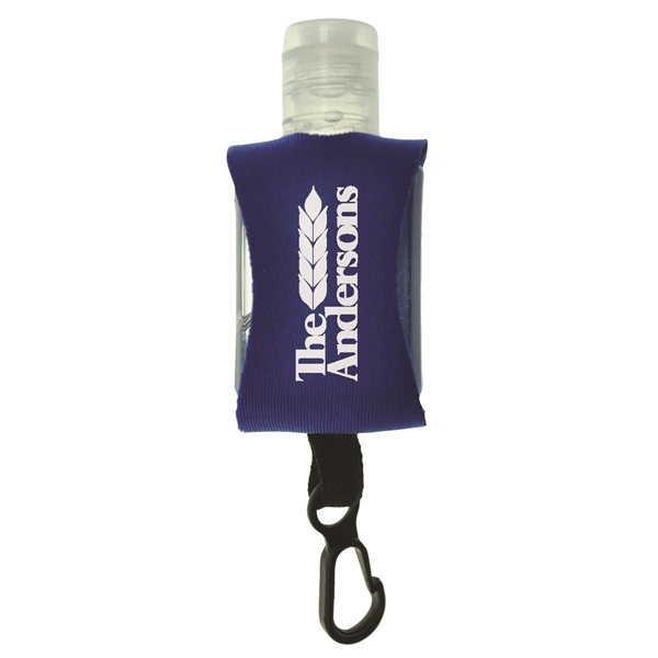 Hand sanitizer 0.5 oz bottle with bright colored neoprene cover and... from ASI 47700 ZZ MERGED - Crown/IMAGEN Brands