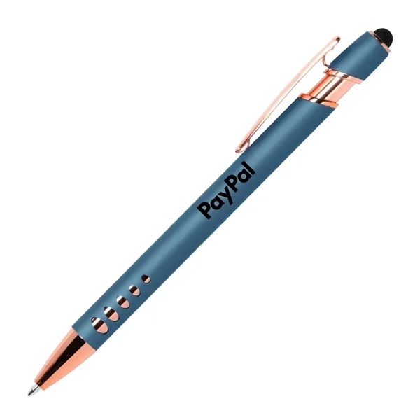 Click action stylus ballpoint pen with geometric grip design.... from ASI 68190 Lungsal