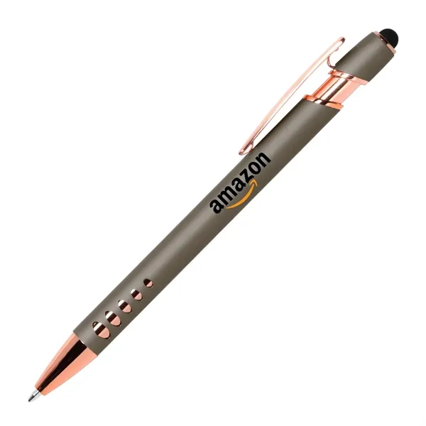 Click action stylus ballpoint pen with geometric grip design.... from ASI 68190 Lungsal