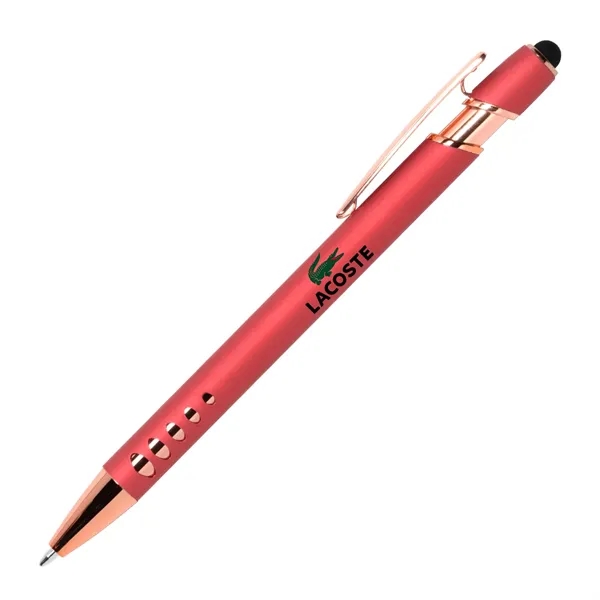 Click action stylus ballpoint pen with geometric grip design.... from ASI 68190 Lungsal