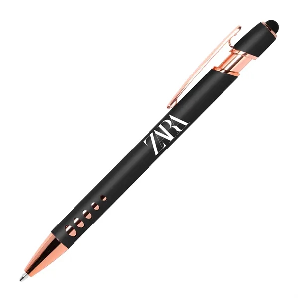 Click action stylus ballpoint pen with geometric grip design.... from ASI 68190 Lungsal