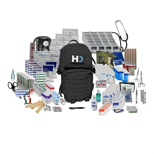 16" x 11" x 11.5" trauma backpack with medical supplies.... from ASI 84514 Safety Made