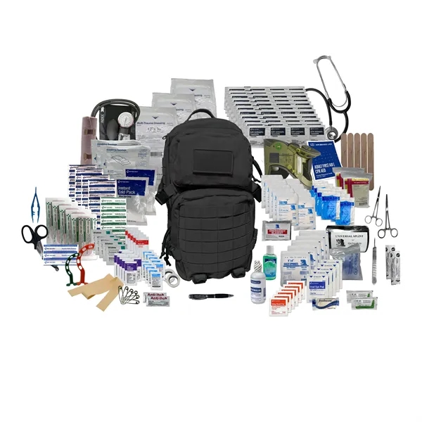 16" x 11" x 11.5" trauma backpack with medical supplies.... from ASI 84514 Safety Made
