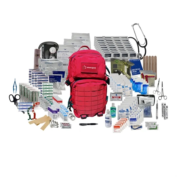 16" x 11" x 11.5" trauma backpack with medical supplies.... from ASI 84514 Safety Made
