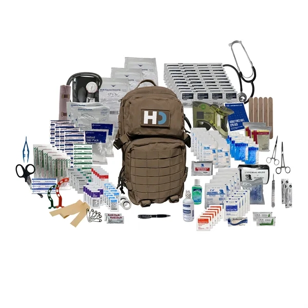 16" x 11" x 11.5" trauma backpack with medical supplies.... from ASI 84514 Safety Made
