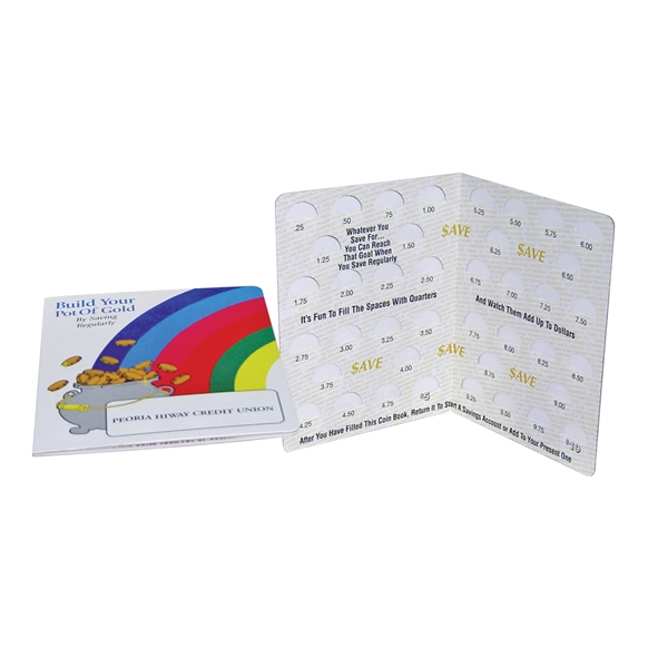 This Coin Saver holds 40 quarters ($10 booklet). It can fold... from ASI 65603 Kool Trends