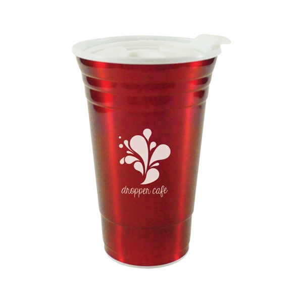 16 oz Stainless Steel Vintage Uno Cup... from ASI 47700 ZZ MERGED - Crown/IMAGEN Brands