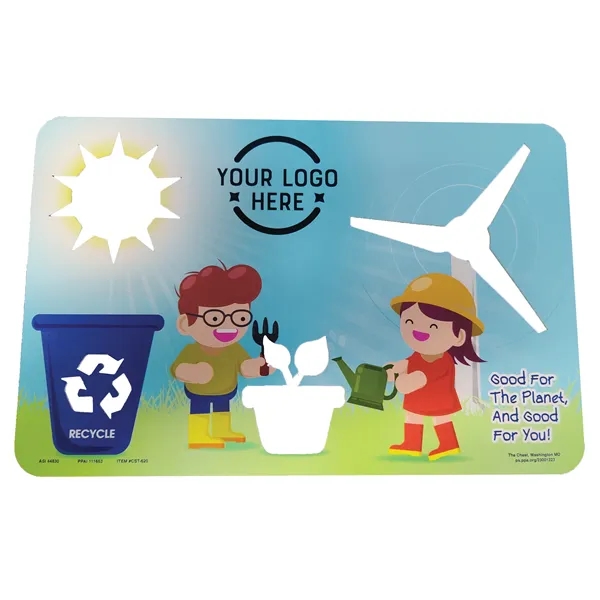 4 7/8" x 7 1/2" chipboard recycle stencil with Earth friendly... from ASI 44830 The Chest