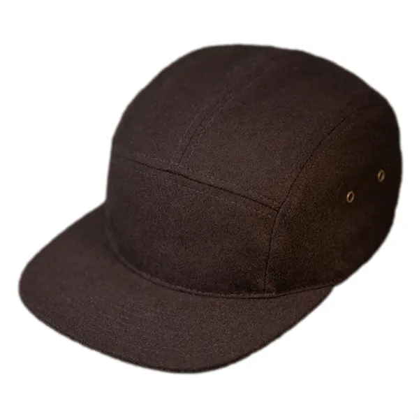 Premium Melton Wool, 5 Panel Camp Crown, Flat Bill, Premium Leather... from ASI 72657 Active Life Promo / Active Life