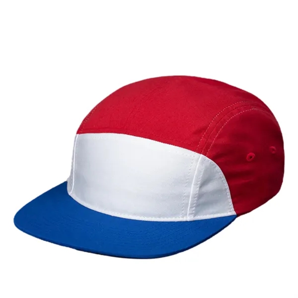 Premium Cotton Twill, 7 Panel Camp Crown, Flat Bill, Leather Backstrap... from ASI 72657 Active Life Promo / Active Life