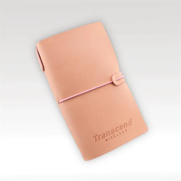 Soft, faux leather journal with 3 separate booklets of grid paper,... from ASI 93986 Visions/Awardcraft