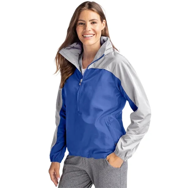 Women's anorak jacket with wind and water resistance, packable pouch, and... from ASI 47965 Cutter & Buck