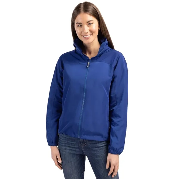 Women's jacket with a full-zip, wind and water resistance, and hood.... from ASI 47965 Cutter & Buck