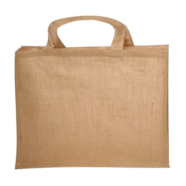 Large tote bag made of natural jute fiber plus 1 color... from ASI 37218 Athena Promo (tm)