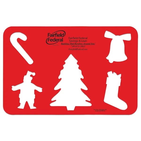 4 7/8" x 7 1/2", 23 gauge poly stencil featuring Christmas... from ASI 44830 The Chest