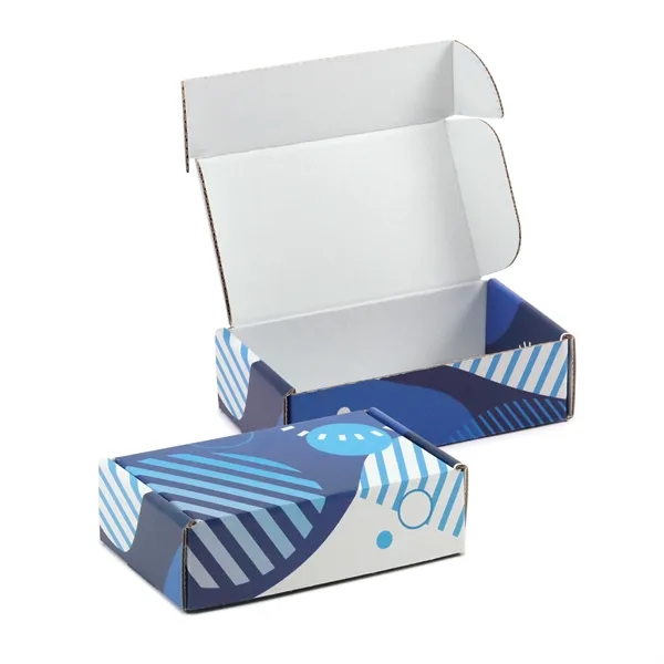 White corrugated Tuck Box USA made, 4-color process digital imprint, no... from ASI 95280 Warwick Publishing Co / Warwick