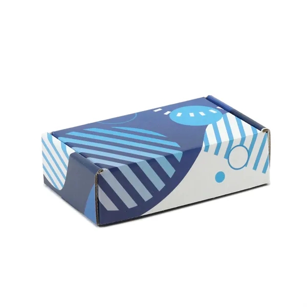 White corrugated Tuck Box USA made, 4-color process digital imprint, no... from ASI 95280 Warwick Publishing Co / Warwick