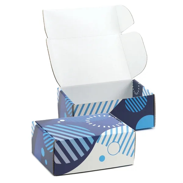 White corrugated Tuck Box USA made, 4-color process digital imprint, no... from ASI 95280 Warwick Publishing Co / Warwick