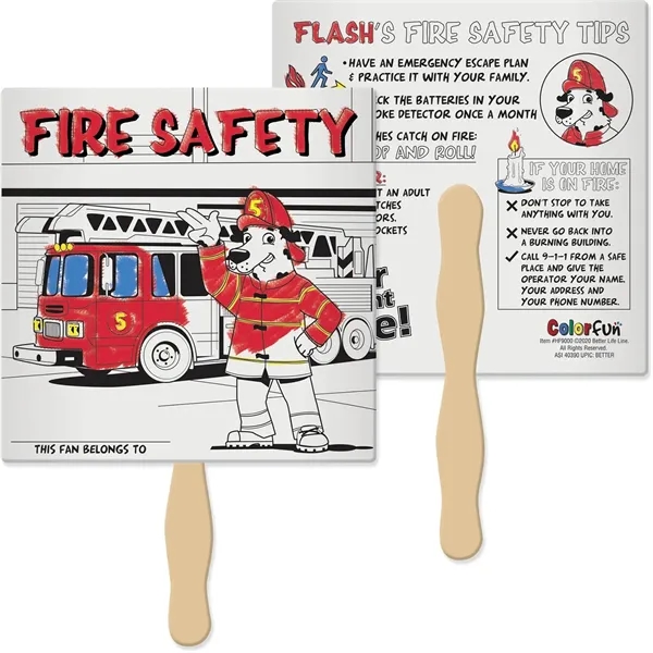 Double-sided color fun fan for kids to color in while learning... from ASI 54100 Fields Manufacturing Inc / Better Life Line