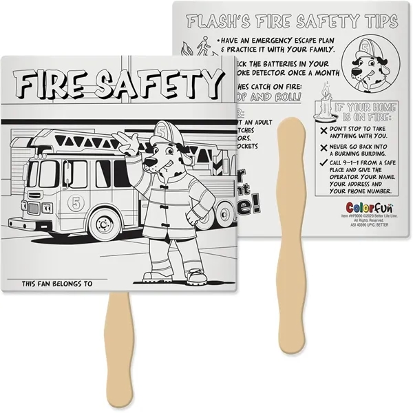 Double-sided color fun fan for kids to color in while learning... from ASI 54100 Fields Manufacturing Inc / Better Life Line