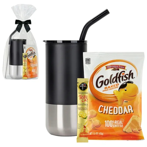 16 oz. Tumbler w/ Stainless Steel Straw & Plastic Liner; set... from ASI 71685 Midnite Snax® / Promo Revolution