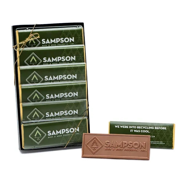 Wrapper bar gift pack with clear lid packaging and 1 wrapper... from ASI 44897 Chocolate Chocolate