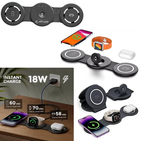 3 in 1 Charging Station for Apple Multiple Devices, Wireless Charger... from ASI 79909 Promotek