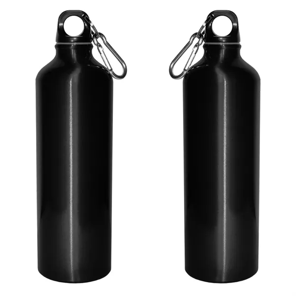 28 oz. aluminum water bottle with twist-off, finger-loop black cap and... from ASI 68507 The Magnet Group / Perfect Line