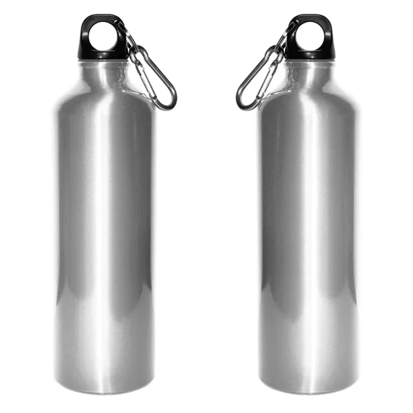 28 oz. aluminum water bottle with twist-off, finger-loop black cap and... from ASI 68507 The Magnet Group / Perfect Line