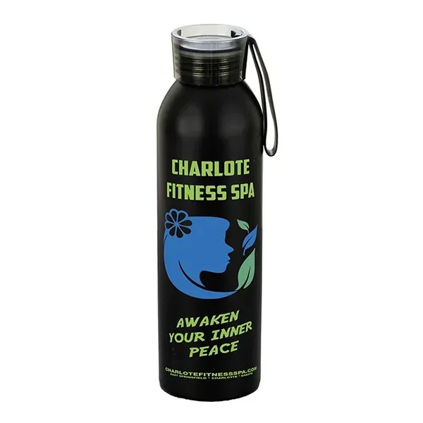 Our recycled aluminum water bottle has a screw-on, spill resistant, translucent... from ASI 62660 Innovation Line