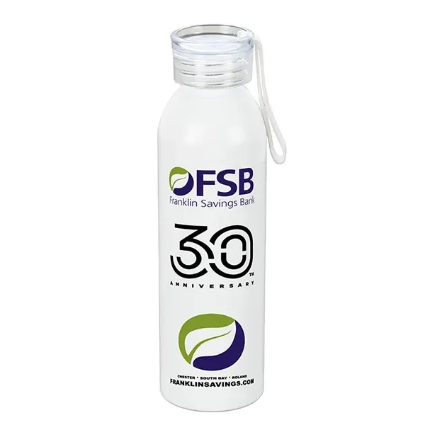 Our recycled aluminum water bottle has a screw-on, spill resistant, translucent... from ASI 62660 Innovation Line