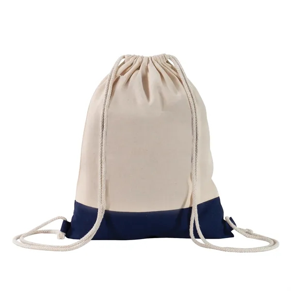 Lightweight drawstring bag made from natural canvas with color accent on... from ASI 68507 The Magnet Group / Perfect Line