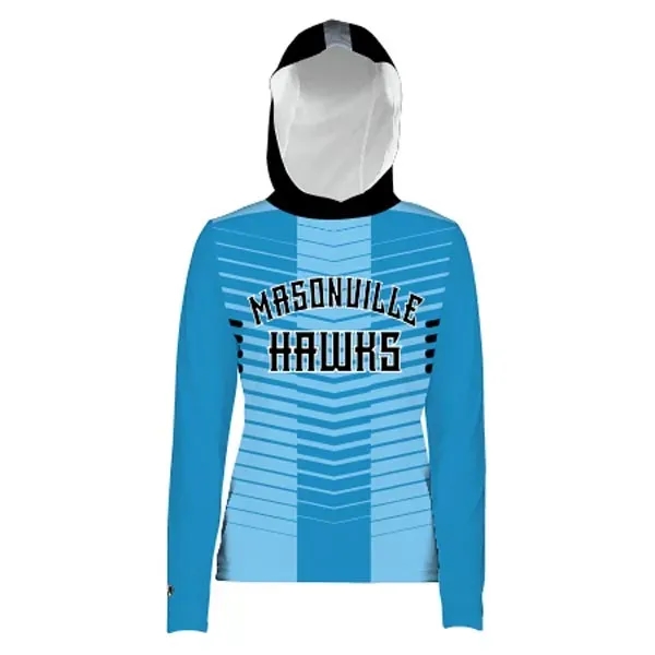 Ladies' Sublimated Long Sleeve Hoodie. Dry-Excel™ 100% polyester wicking knit.... from ASI 37461 Augusta Sportswear / Holloway Sportswear