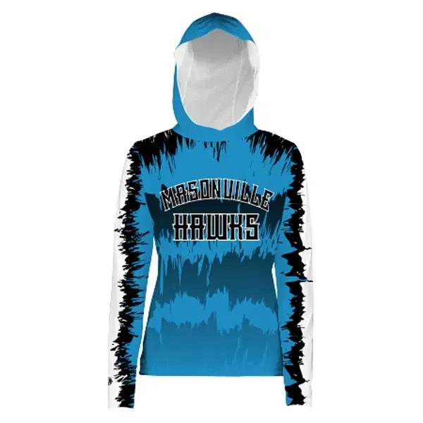 Ladies' Sublimated Long Sleeve Hoodie. Dry-Excel™ 100% polyester wicking knit.... from ASI 37461 Augusta Sportswear / Holloway Sportswear