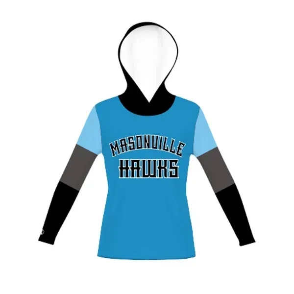 Ladies' Sublimated Long Sleeve Hoodie. Dry-Excel™ 100% polyester wicking knit.... from ASI 37461 Augusta Sportswear / Holloway Sportswear