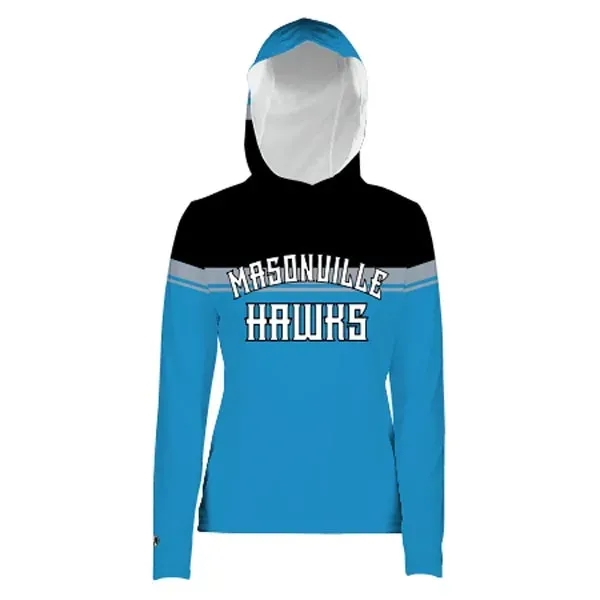 Ladies' Sublimated Long Sleeve Hoodie. Dry-Excel™ 100% polyester wicking knit.... from ASI 37461 Augusta Sportswear / Holloway Sportswear