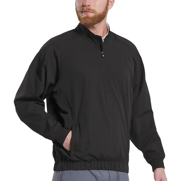 Men's Half-Zip Windshirt. Windproof Fabric, Water Repellent, 4-Way Stretch, Lower Side... from ASI 38120 Ball Pro / Diversified Quality Kitchenware / Branded Apparel Designs