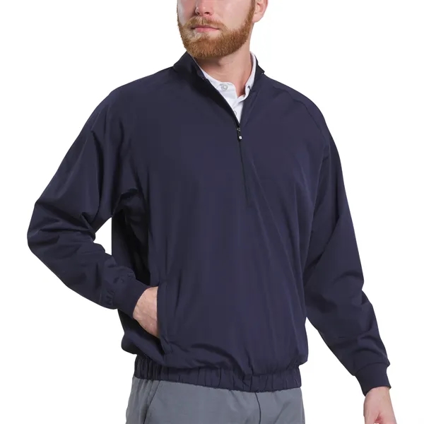 Men's Half-Zip Windshirt. Windproof Fabric, Water Repellent, 4-Way Stretch, Lower Side... from ASI 38120 Ball Pro / Diversified Quality Kitchenware / Branded Apparel Designs