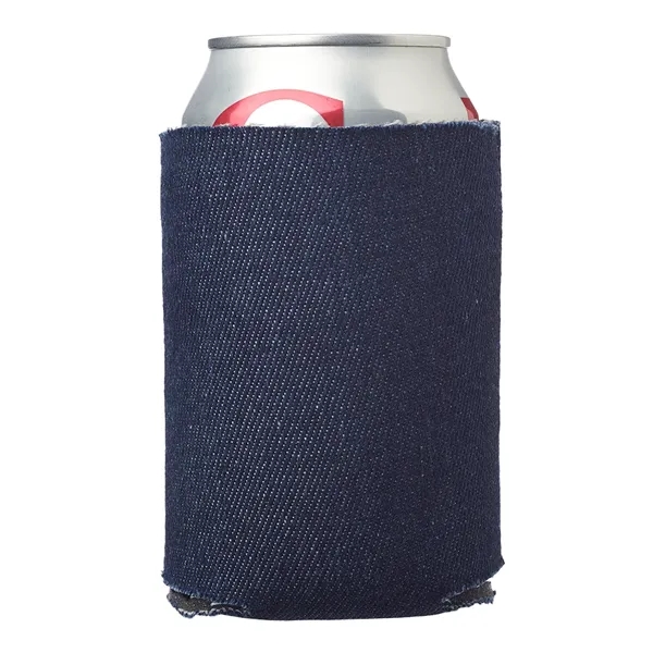 Polyurethane 3mm foam collapsible can cooler with blue jean outside finish.... from ASI 39552 BEL Promo