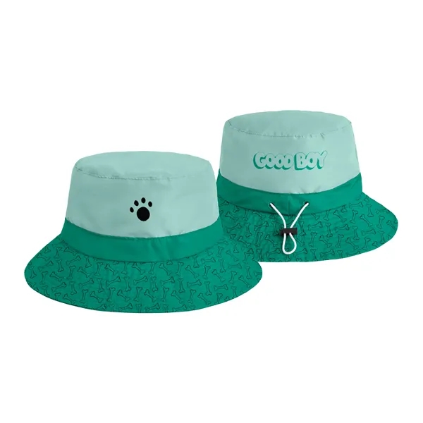 Full-color Packable Bucket Hat with Printing on Both Sides. Adjustable Cords... from ASI 45657 Pop! Promos