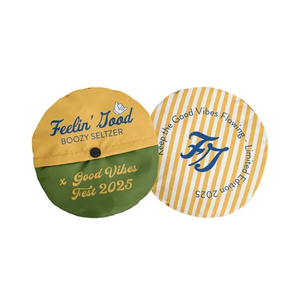 Full-color Packable Bucket Hat with Printing on Both Sides. Adjustable Cords... from ASI 45657 Pop! Promos