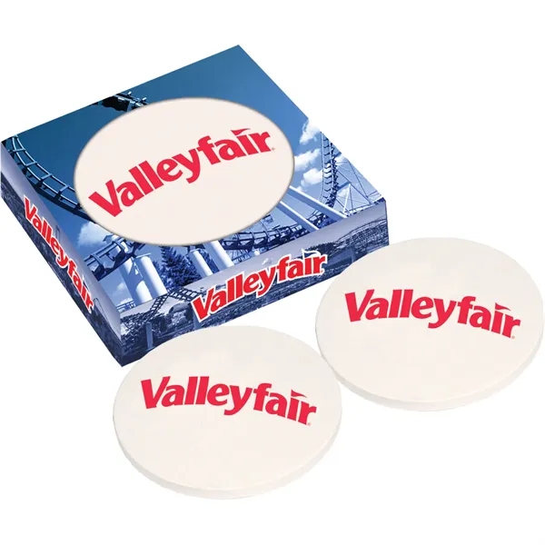 4 1/4" x 1/4" ceramic coaster set with full-color box and... from ASI 54100 Fields Manufacturing Inc / TargetLine®